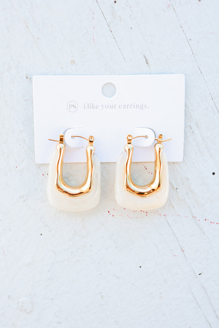 Cha-Cha Resin Hoop Earrings