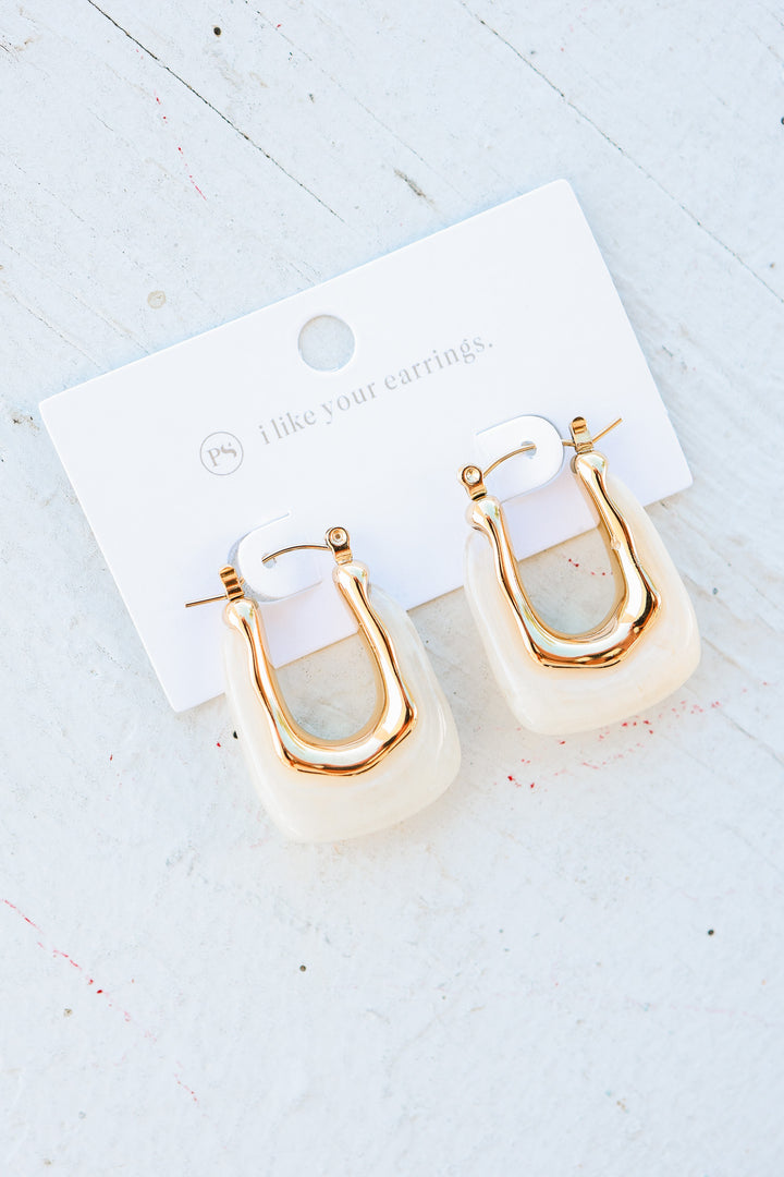 Cha-Cha Resin Hoop Earrings