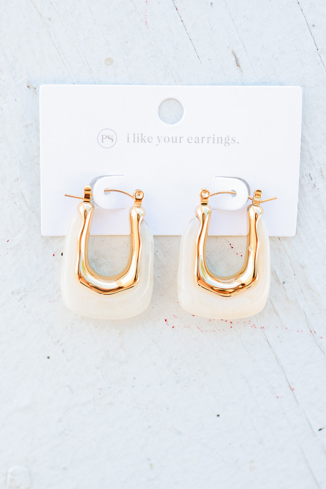 Cha-Cha Resin Hoop Earrings