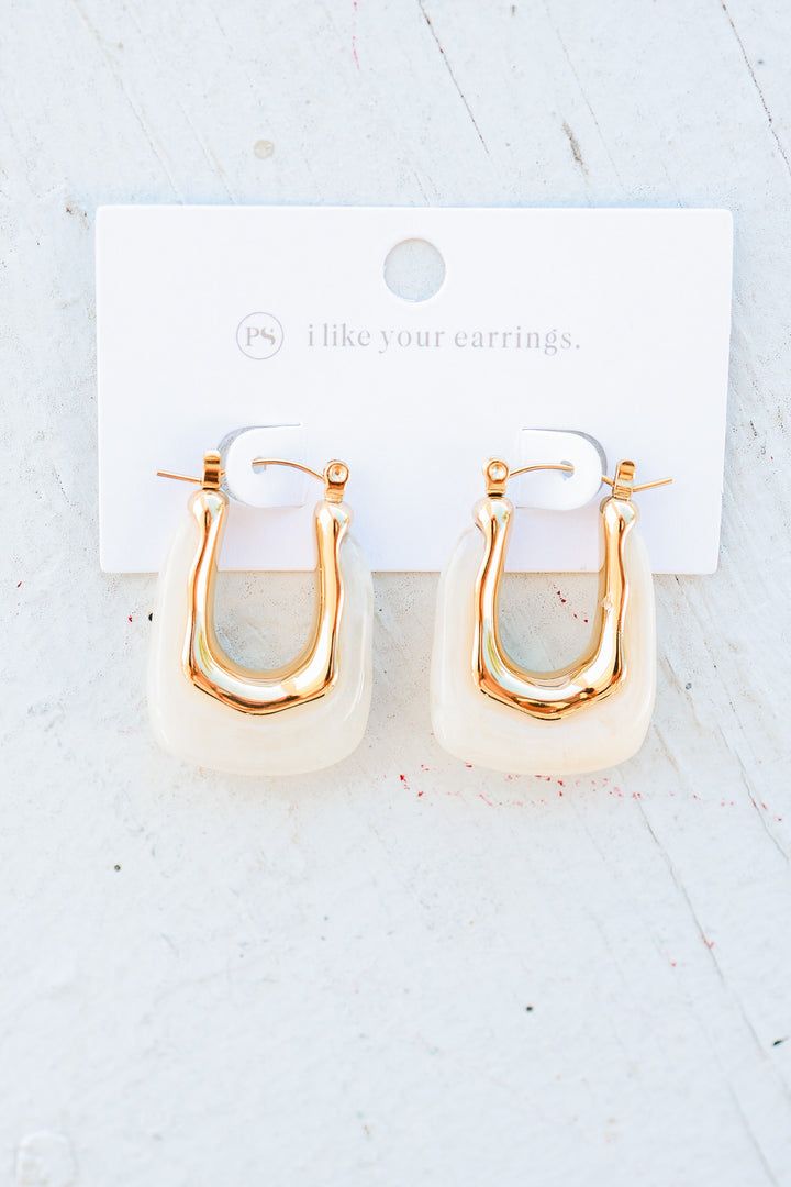 Cha-Cha Resin Hoop Earrings