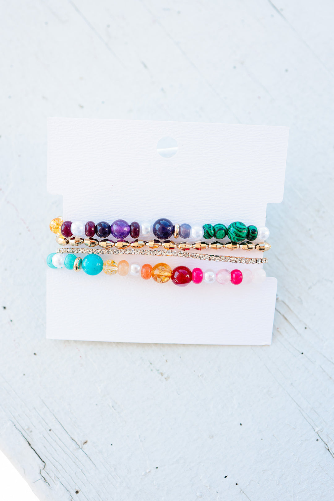 Mia Multi Colored Glass Beaded Bracelet