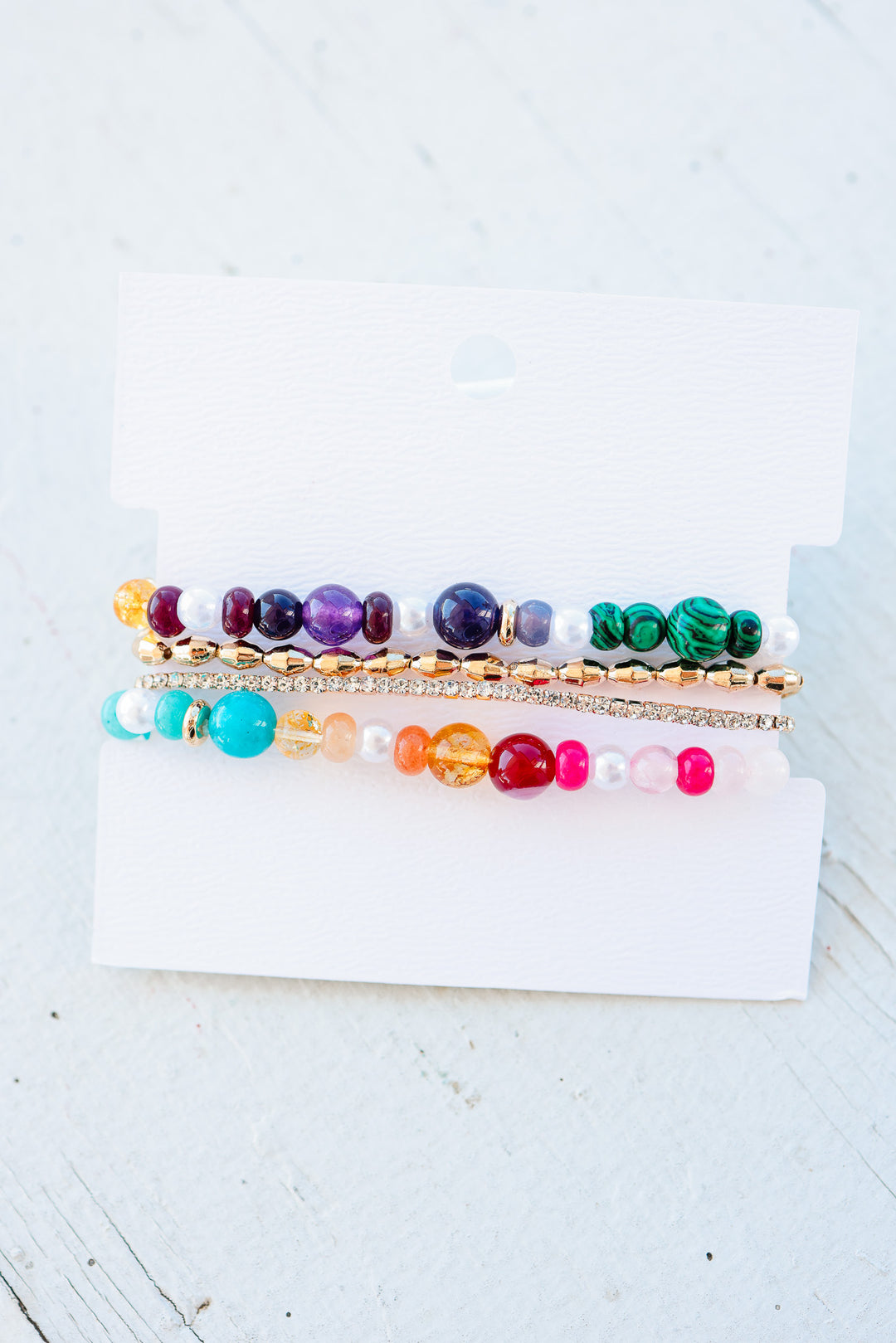 Mia Multi Colored Glass Beaded Bracelet