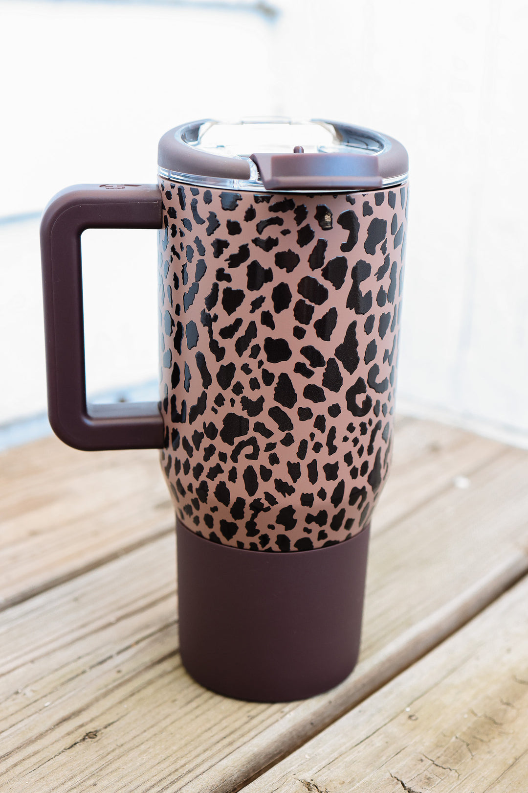 Brown Leopard 20oz Traveler Coffee Mug