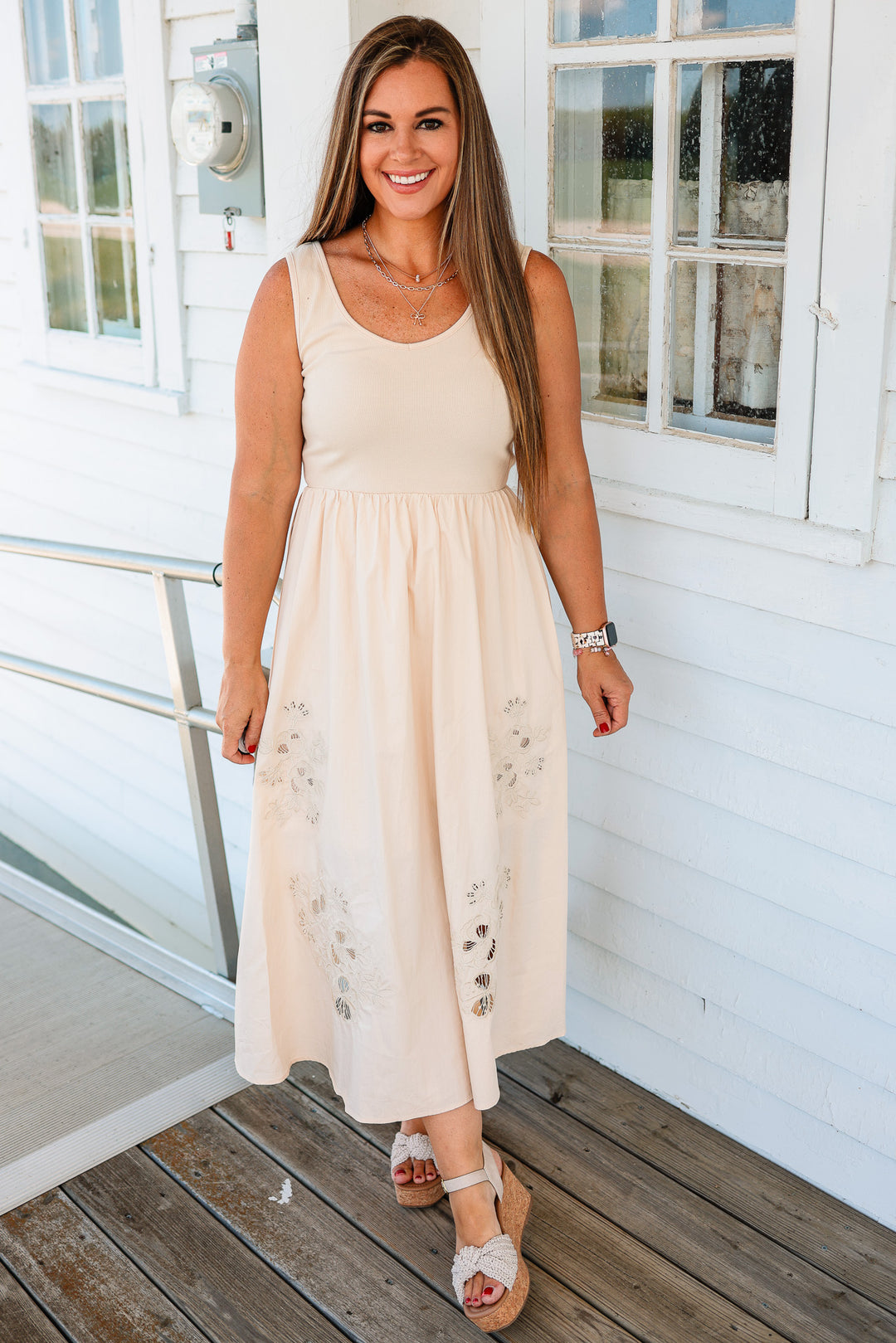 Elara Floral Midi Dress
