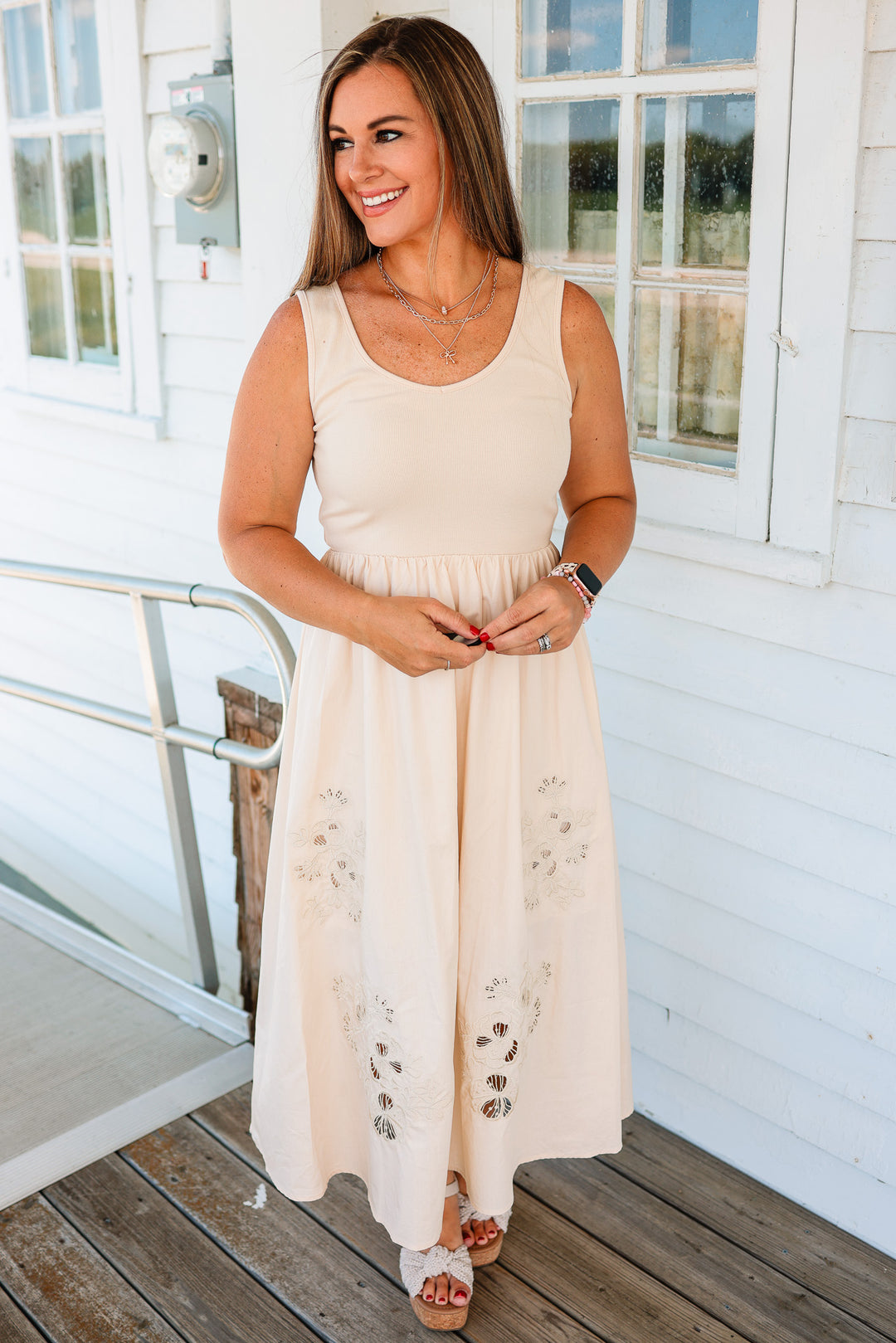 Elara Floral Midi Dress