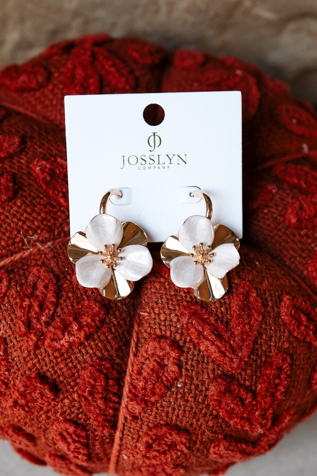 Vintage Floral Flower Drop Earrings