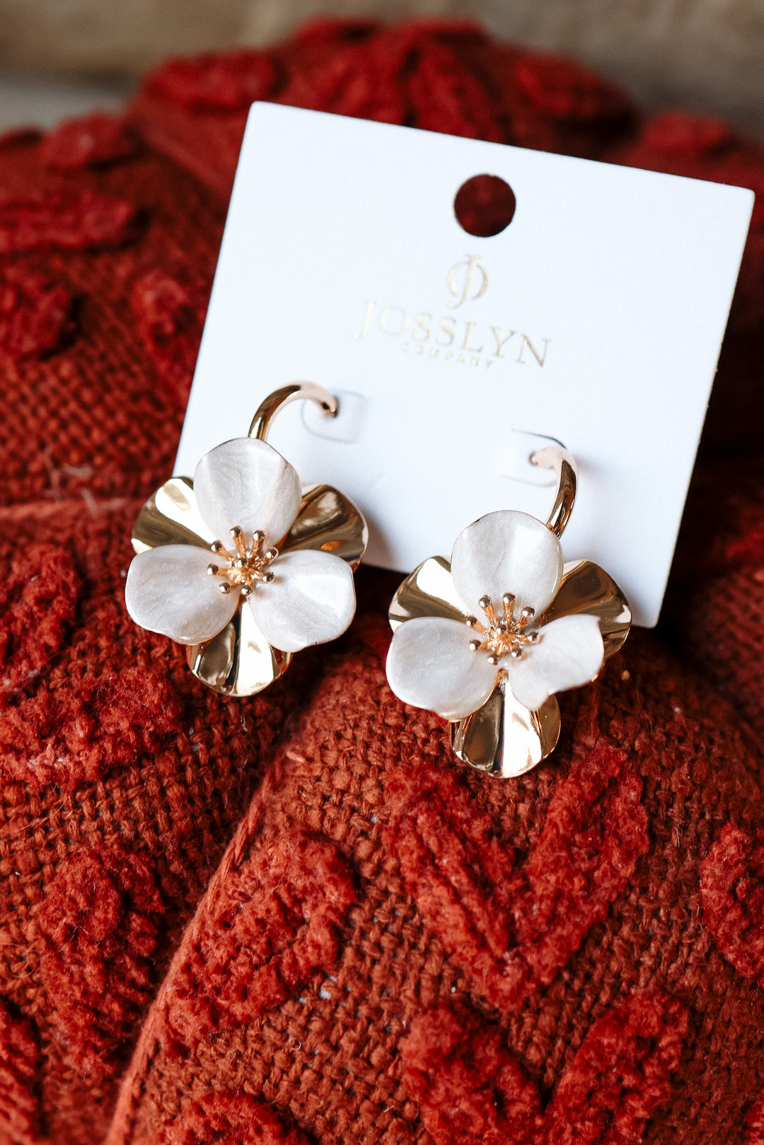 Vintage Floral Flower Drop Earrings