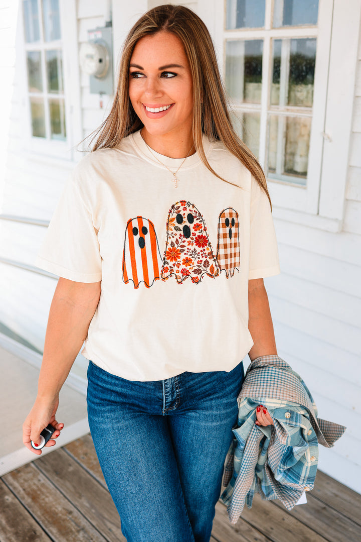 Boho Ghost Trio Graphic Tee - Ivory