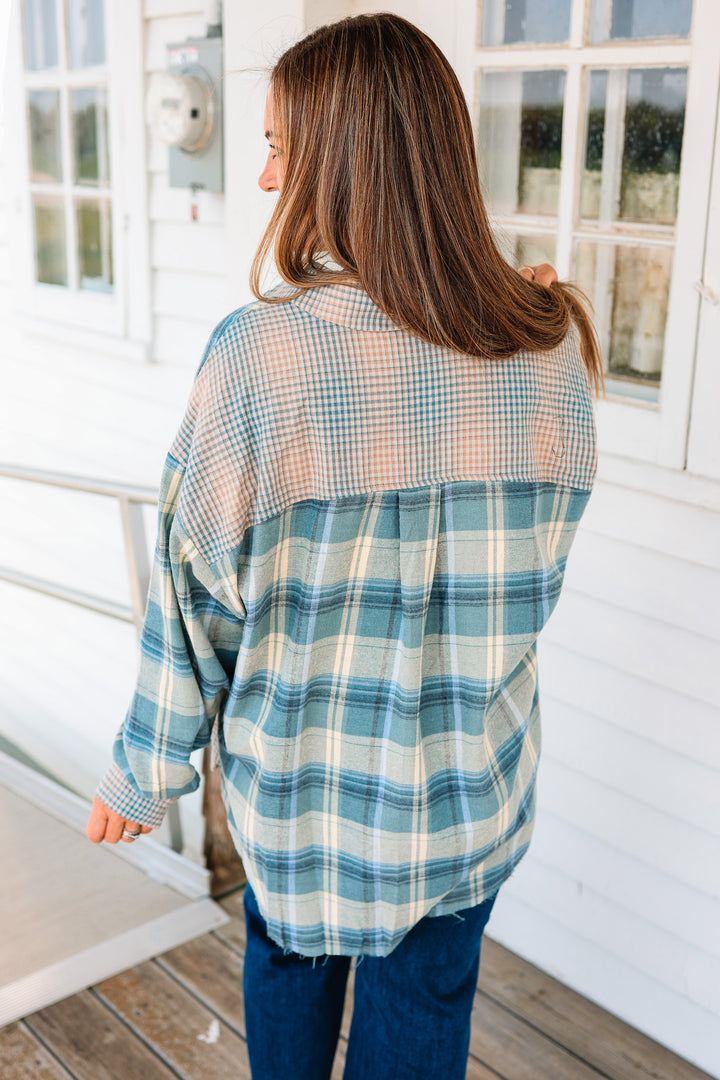 Kambrie  Flannel Shirt - Blue Multi