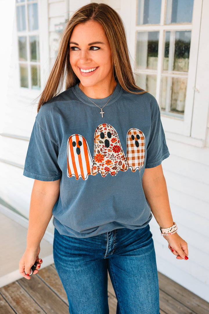 Boo Ghost Trio Graphic Tee - Denim