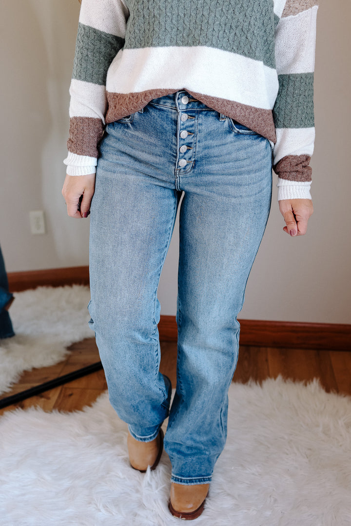 KANCAN: Twilight High Rise Comfort Flare Jeans