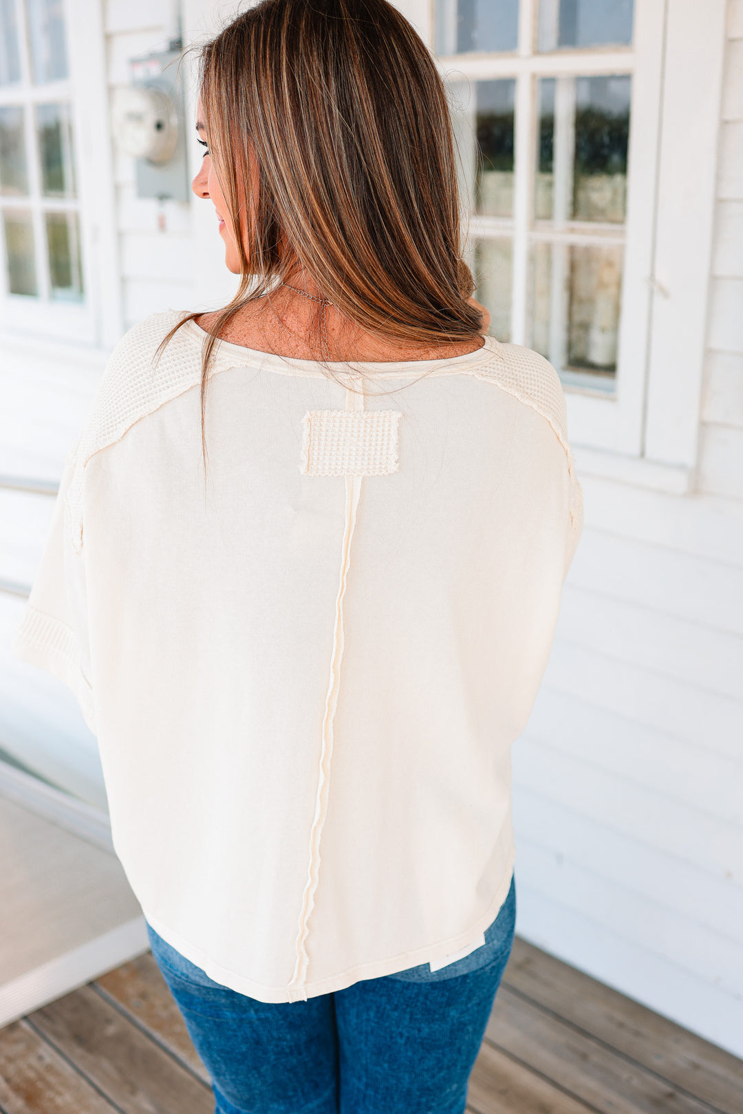 Solana Waffle Mixed Washed Top