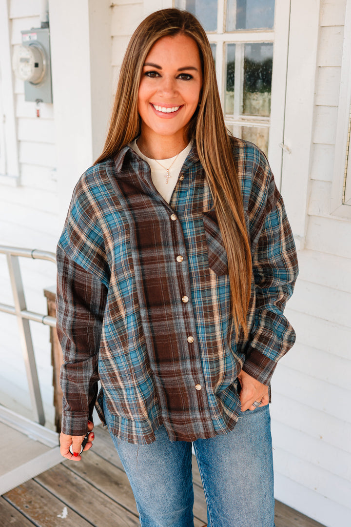 Kambrie Flannel Shirt - Chocolate