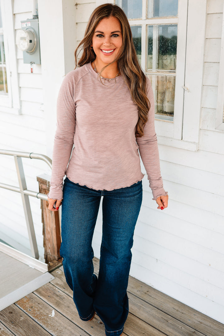 Gwen Baby Long Sleeve Top - Mauve