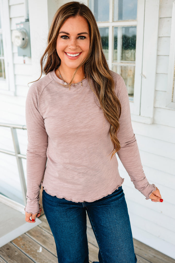 Gwen Baby Long Sleeve Top - Mauve