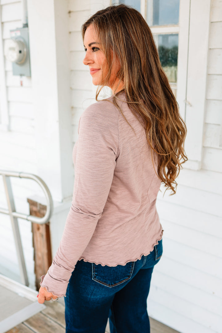 Gwen Baby Long Sleeve Top - Mauve