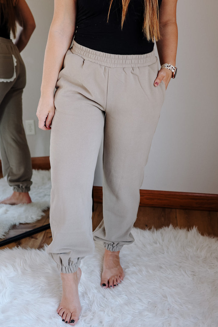 Comfort Zone Joggers - Mocha Lace