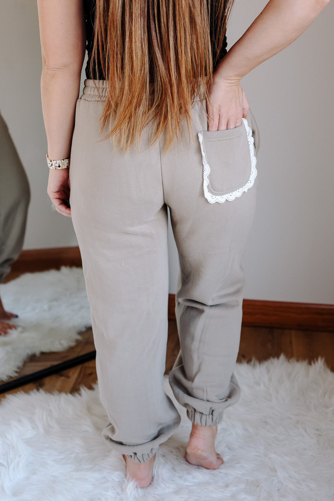 Comfort Zone Joggers - Mocha Lace