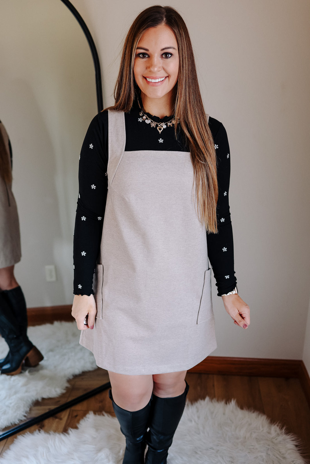 Ashwin Woven Pinafore Dress