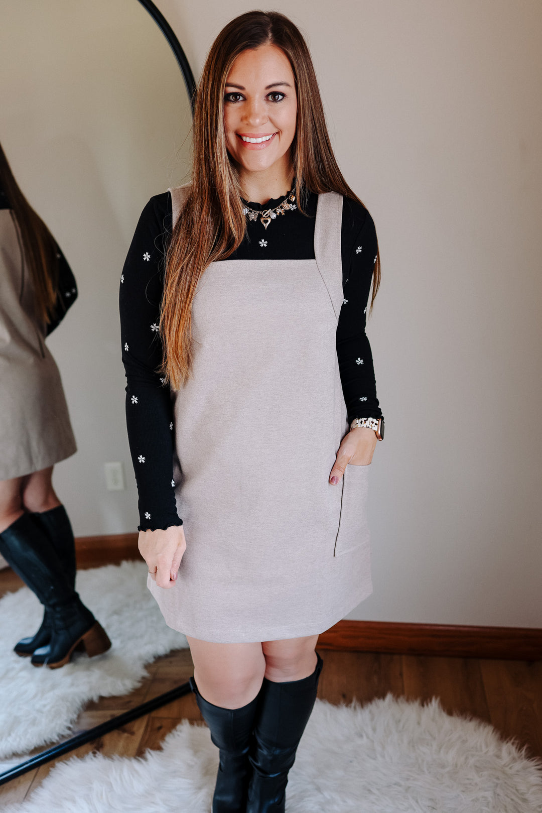 Ashwin Woven Pinafore Dress