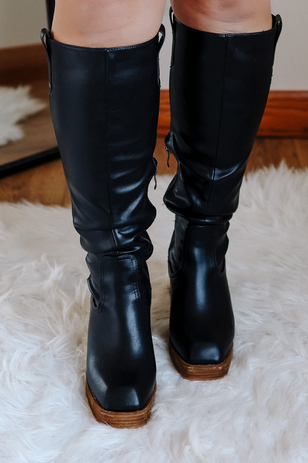 Alyssa Chunky Tall Boots - Black