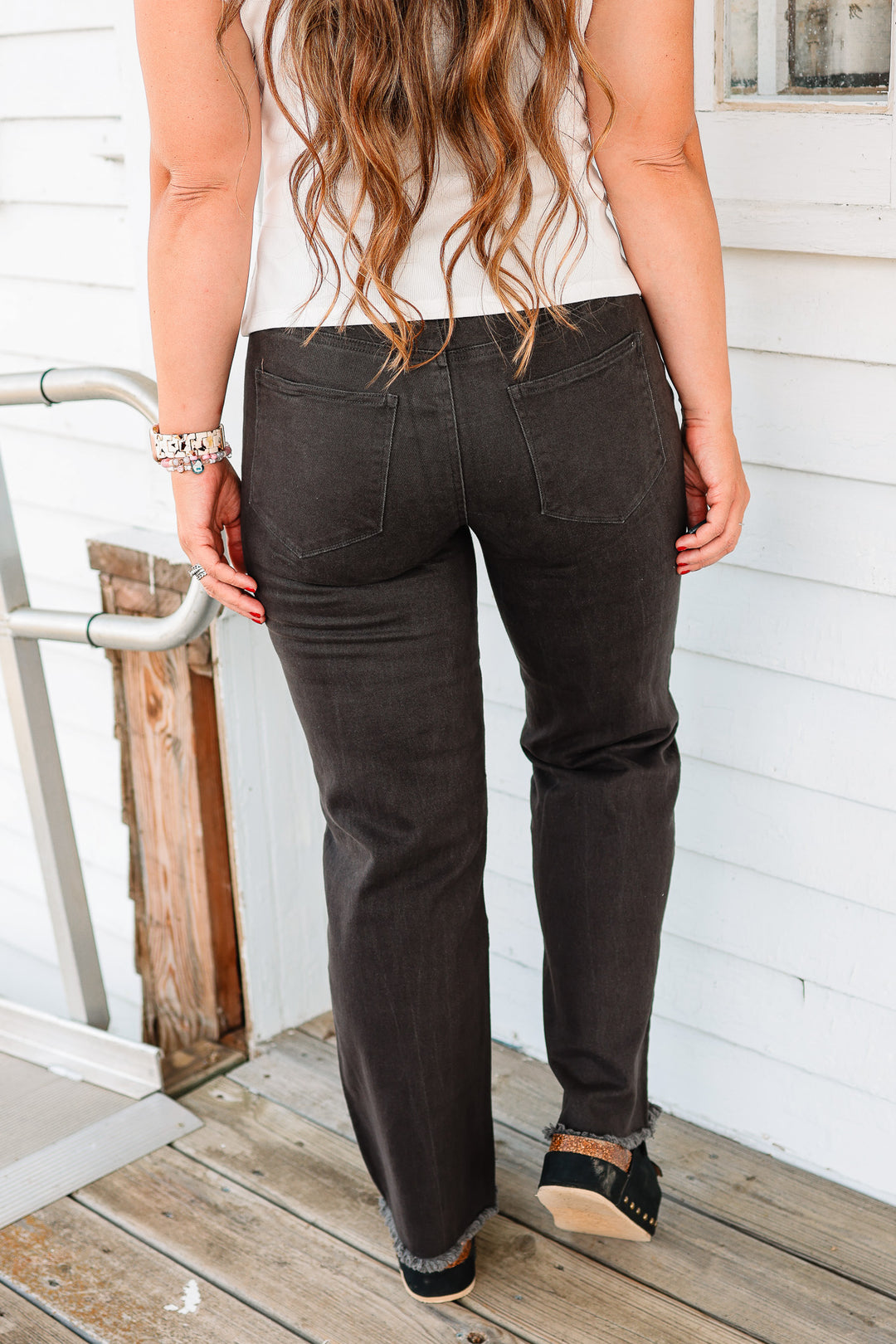 Cait Raw Hem Denim Pants
