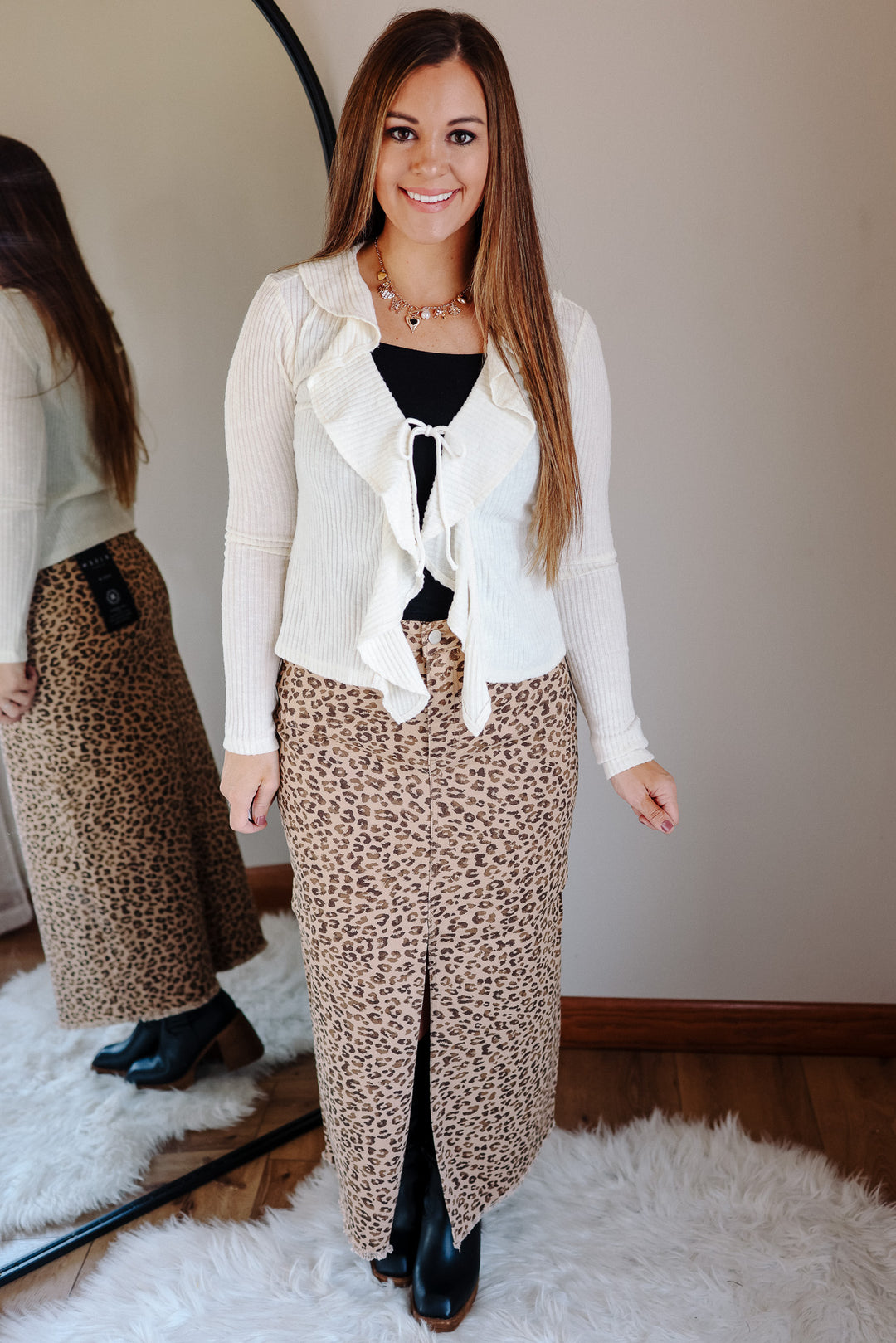 Zahra Leopard Skirt