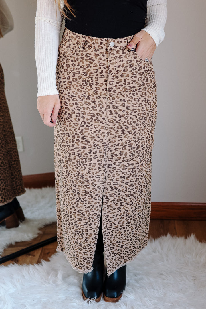 Zahra Leopard Skirt