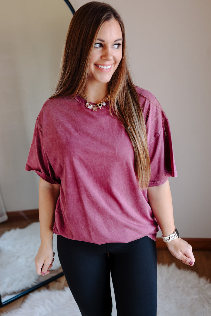 The Band Tee - Merlot