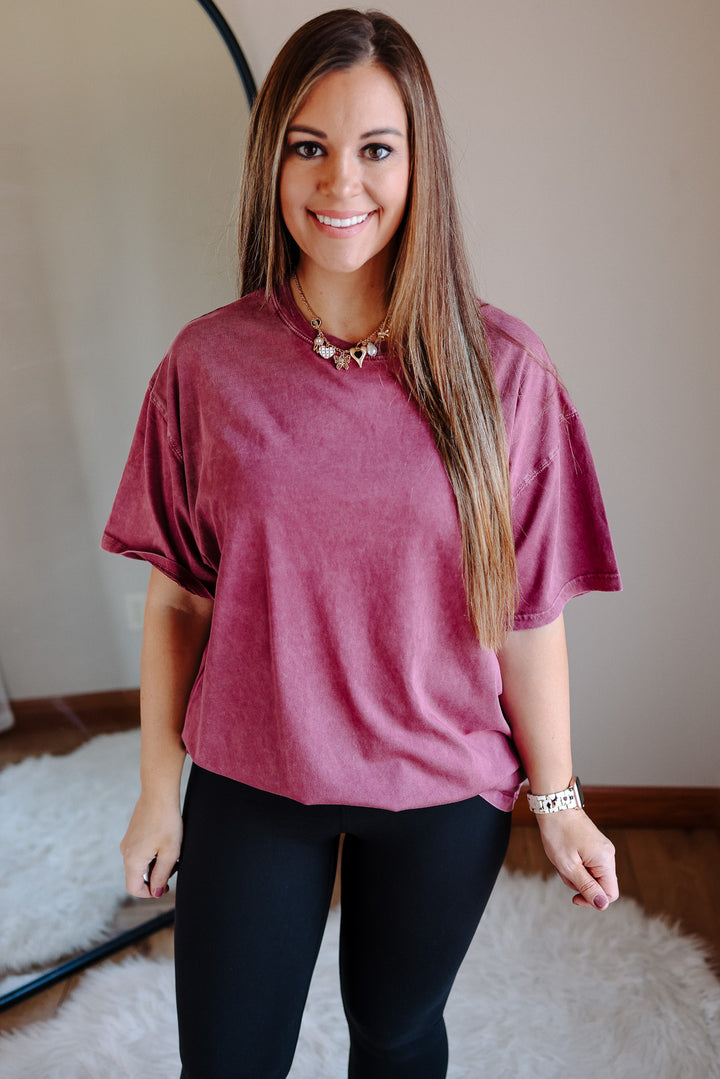 The Band Tee - Merlot