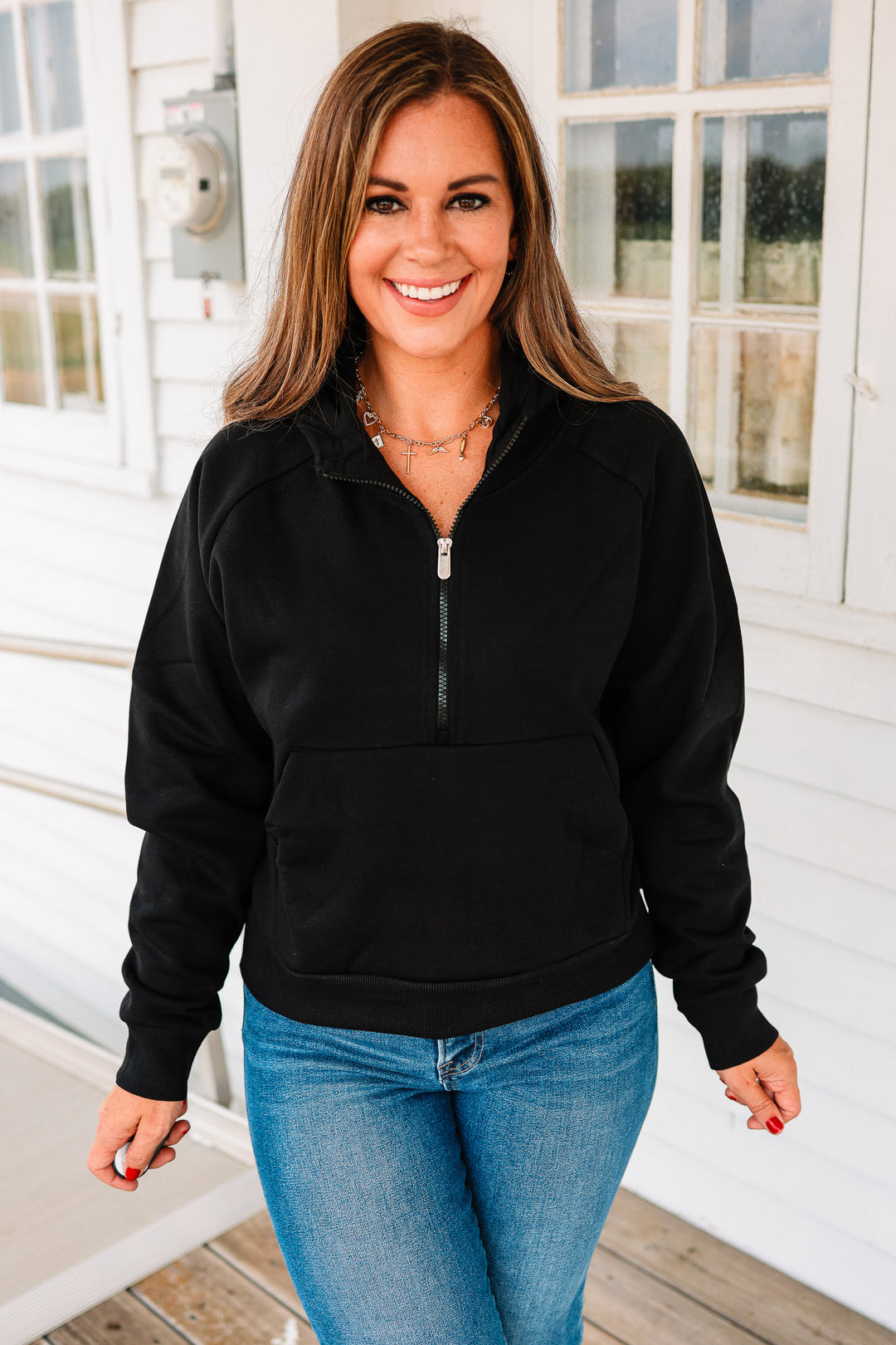HalfZip Hoodie - Black