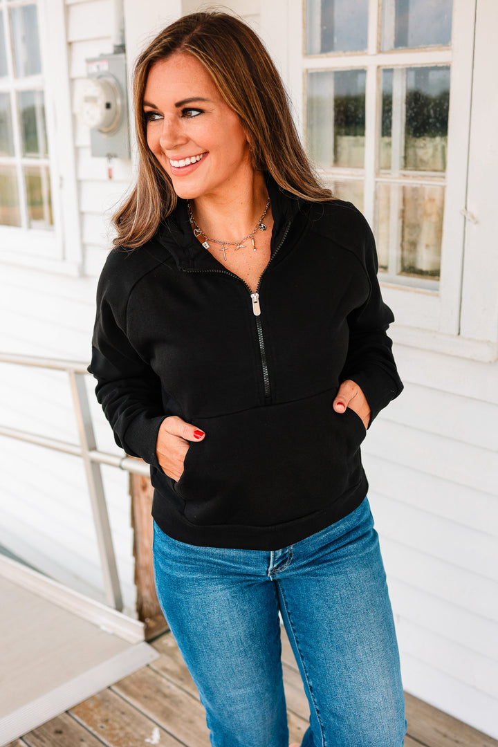 HalfZip Hoodie - Black