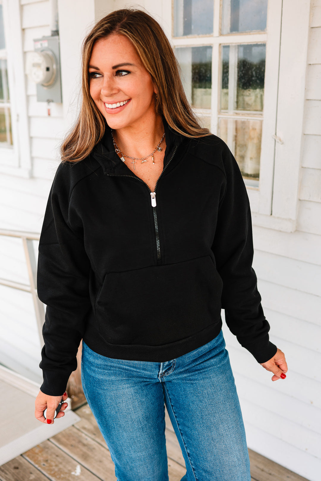HalfZip Hoodie - Black