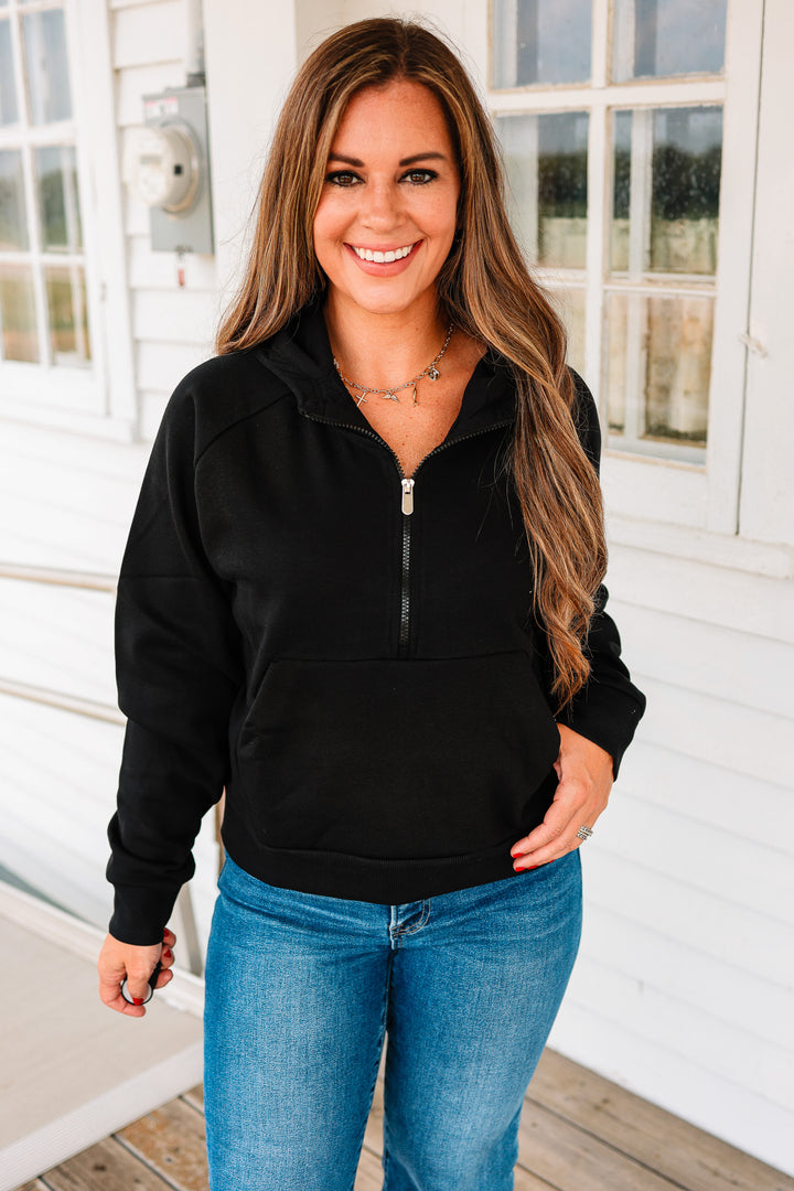 HalfZip Hoodie - Black