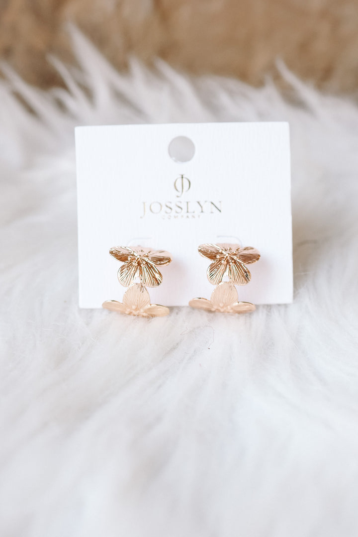 Multi Flower Circular Hoop Earrings