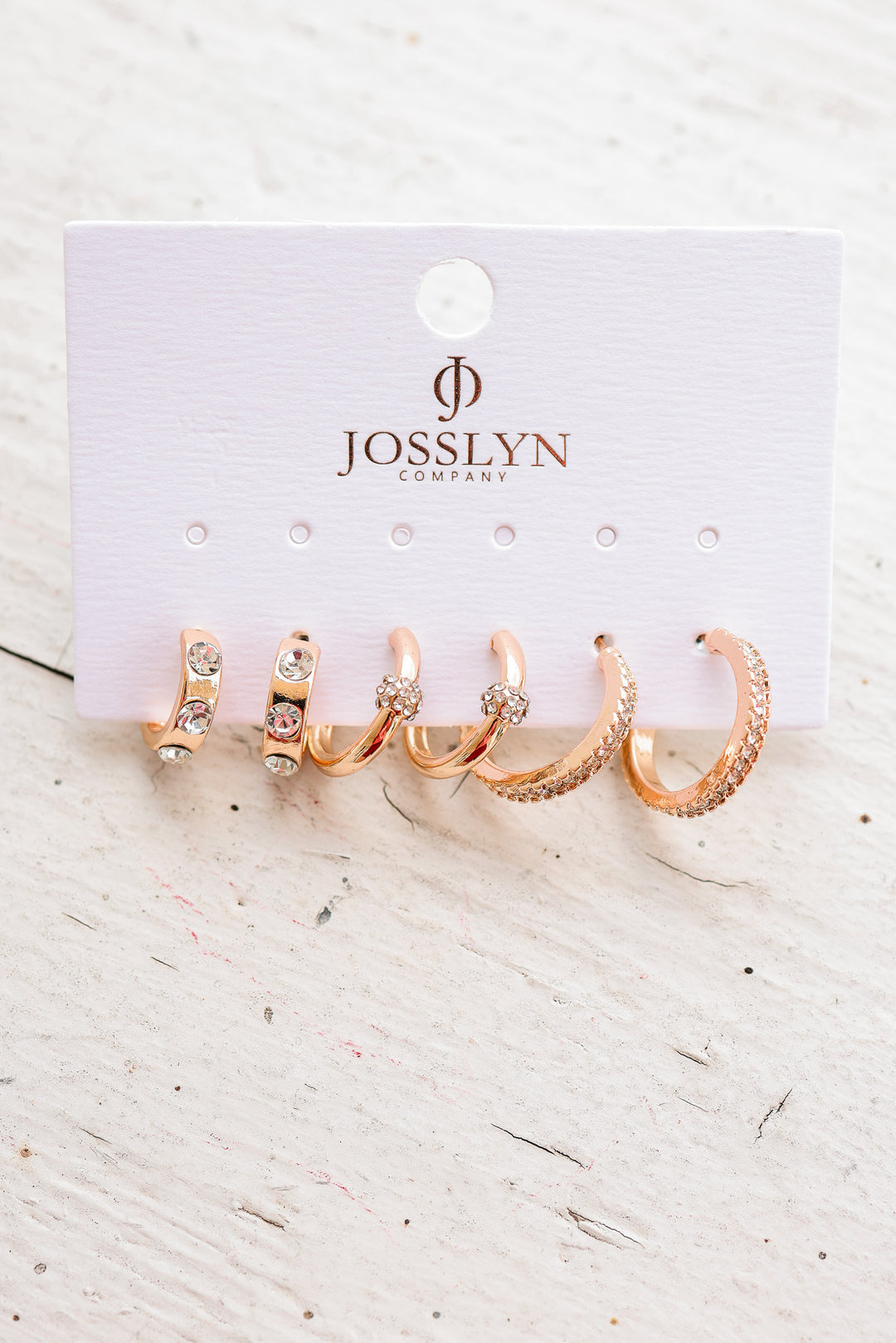 Gold-Tone Crystal Huggie Hoop Earring Set