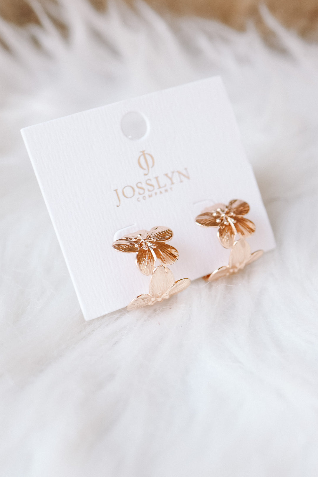 Multi Flower Circular Hoop Earrings