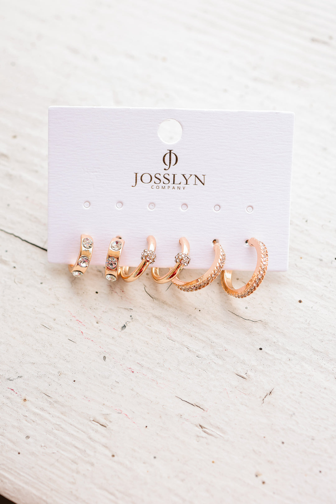 Gold-Tone Crystal Huggie Hoop Earring Set
