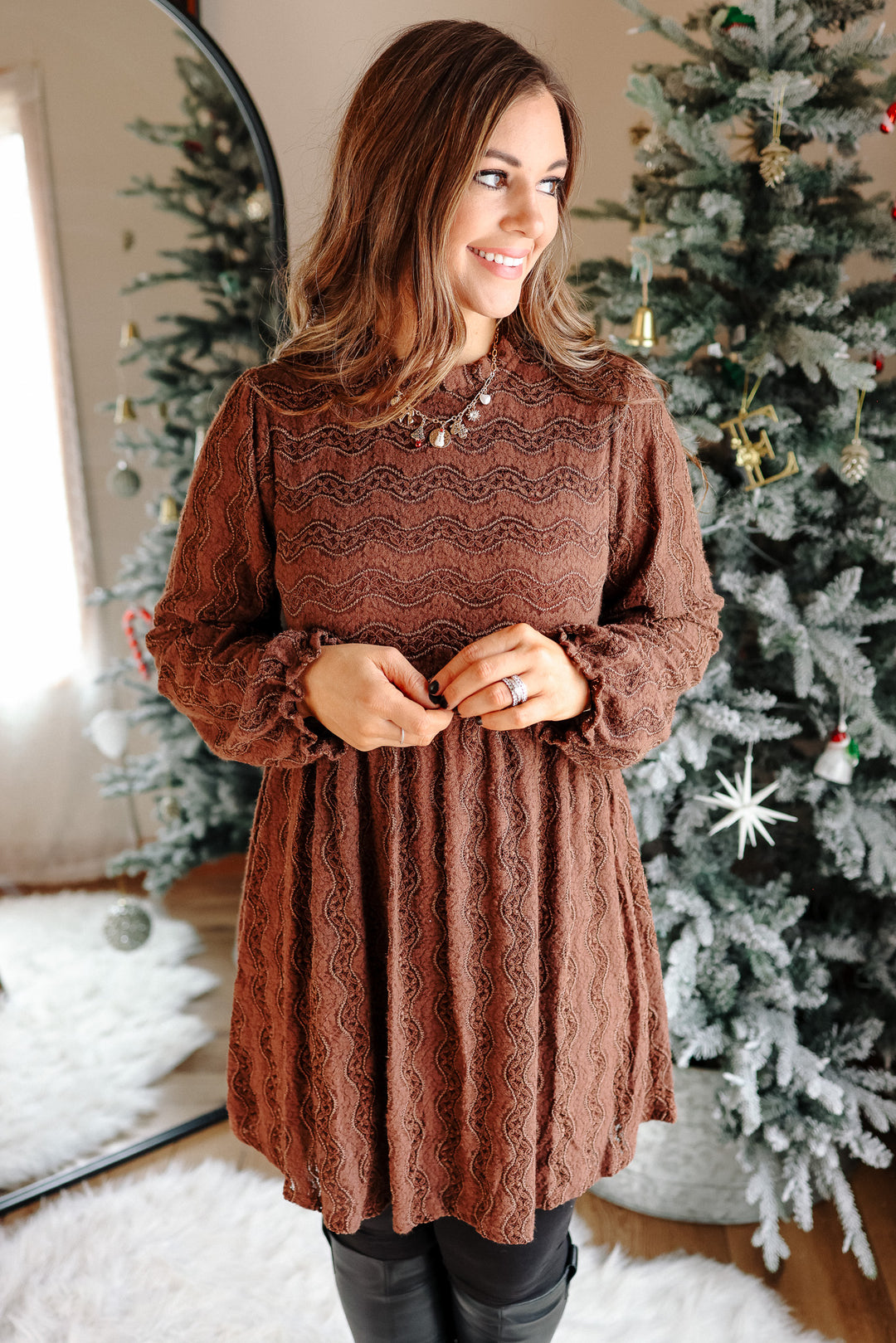 Cora Brushed Lace Dress