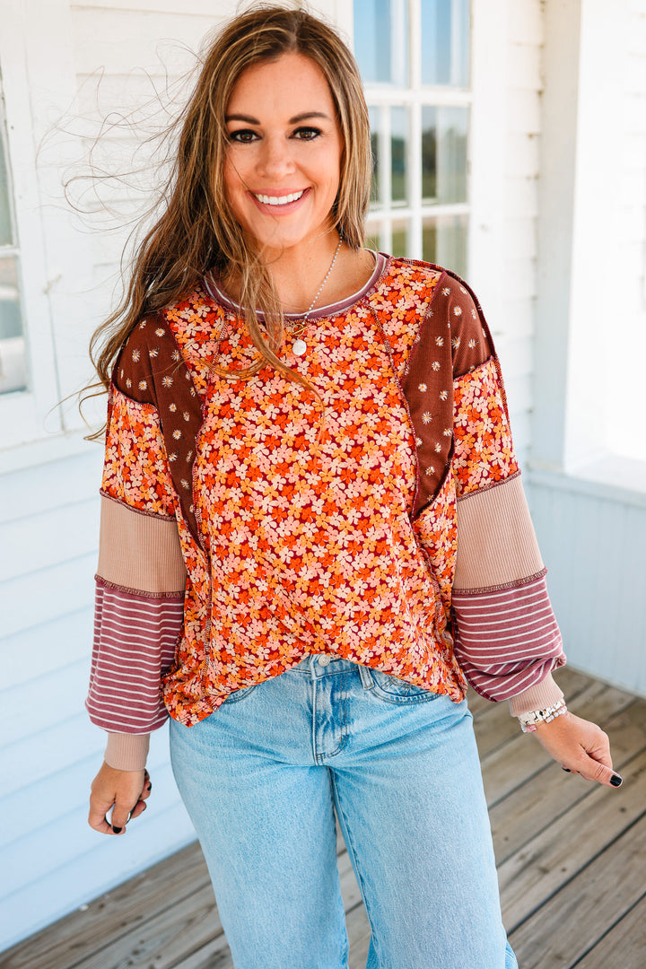 Lennon Floral Patchwork Top