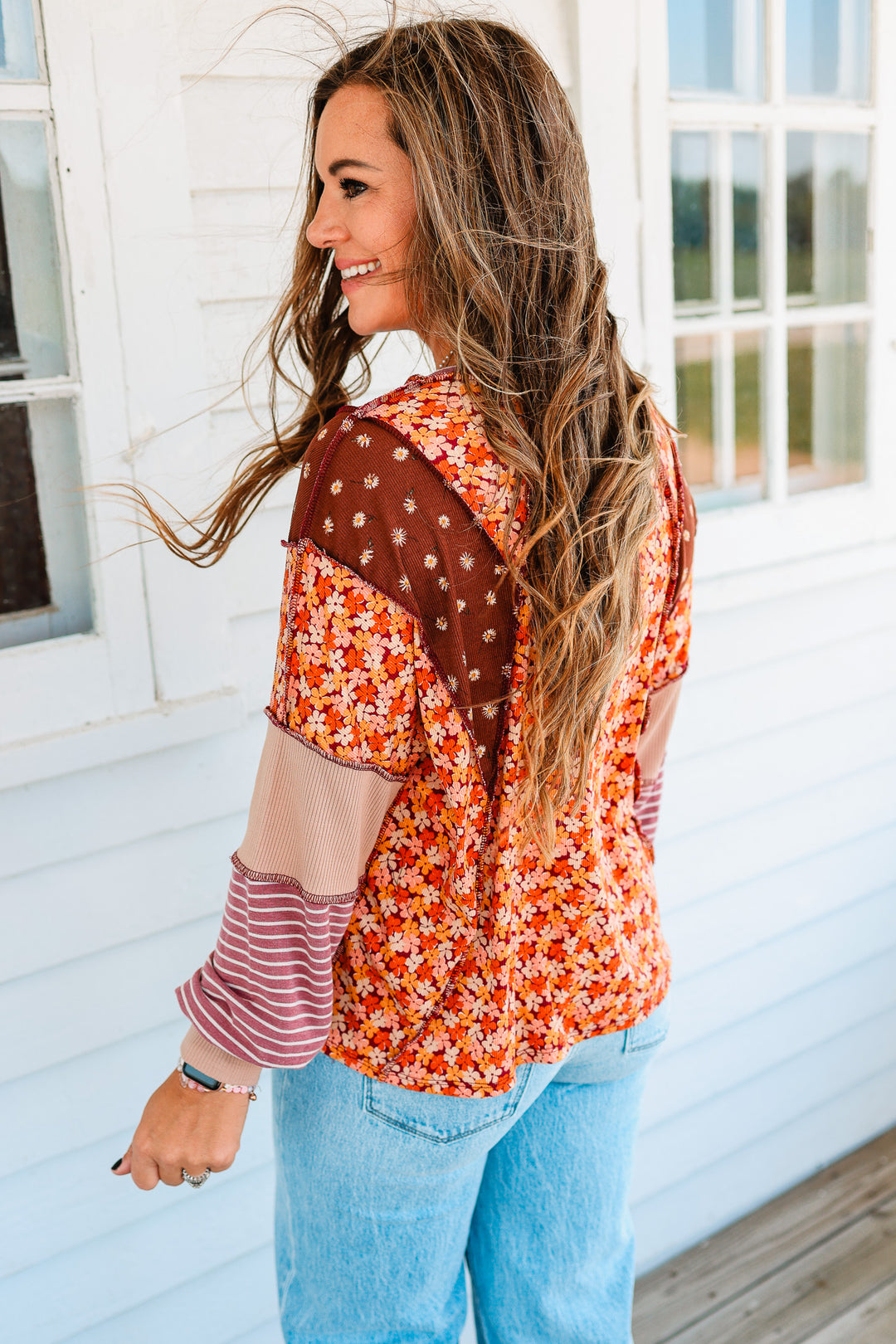 Lennon Floral Patchwork Top