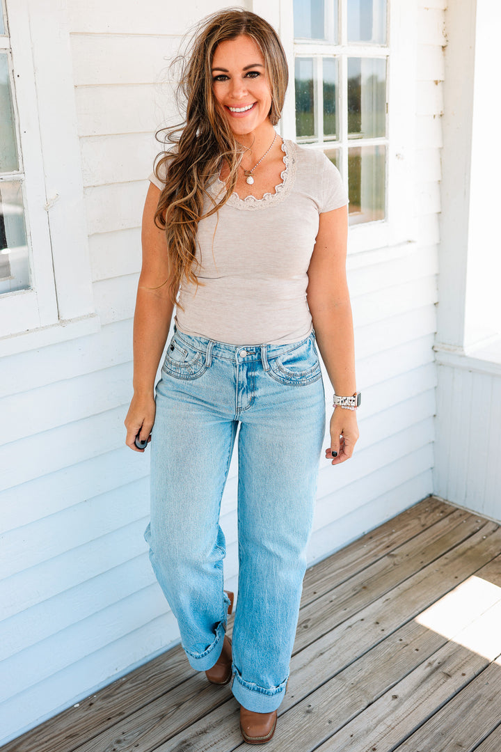 KANCAN: Orbit 90's Relaxed Straight Cuffed Jean
