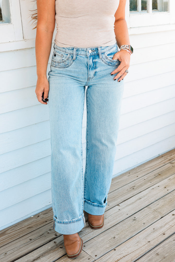 KANCAN: Orbit 90's Relaxed Straight Cuffed Jean