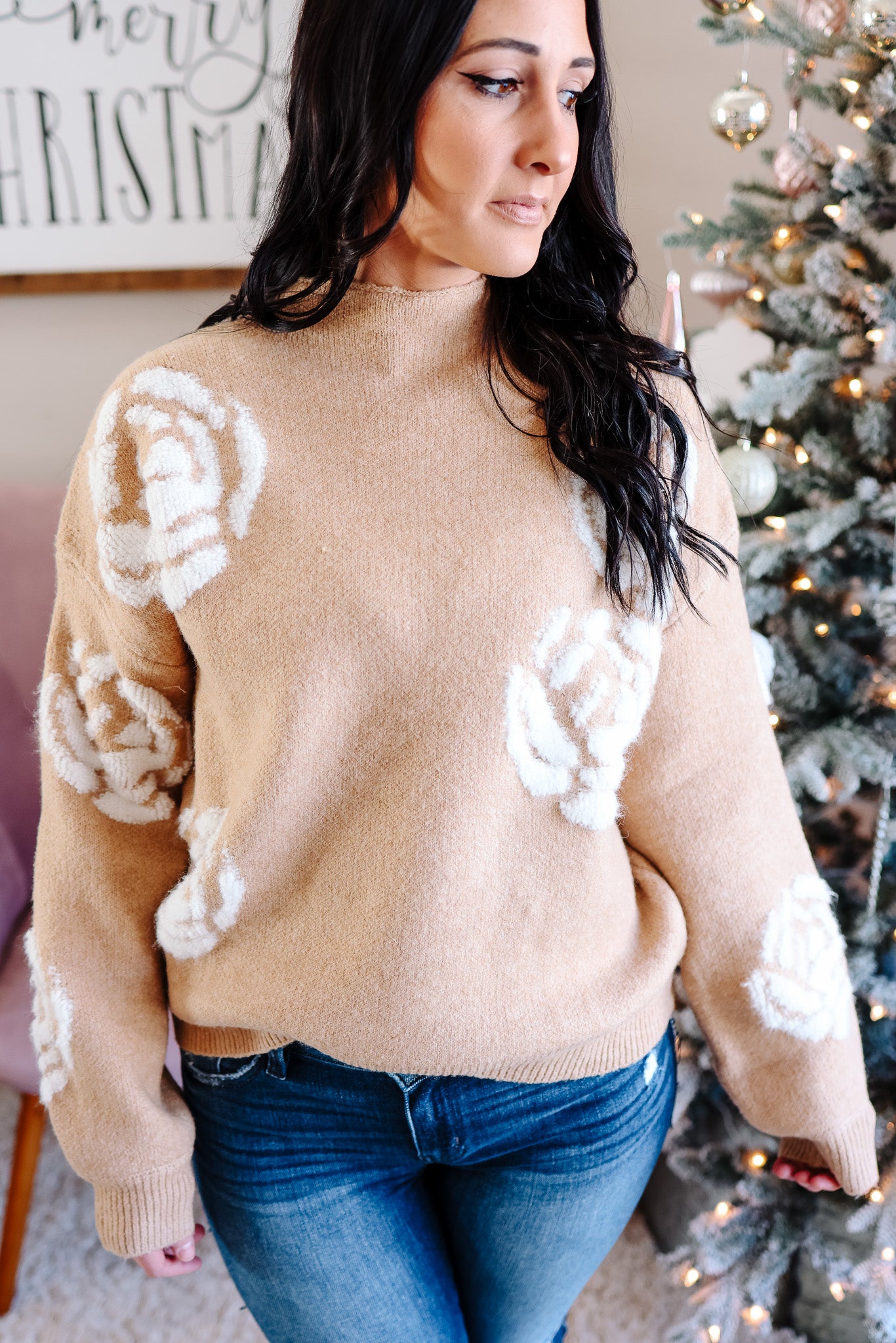 Harper Floral Textured Sweater