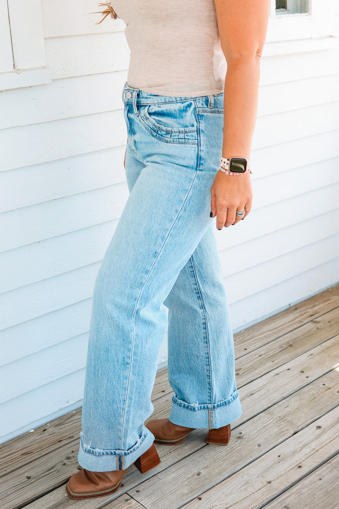 KANCAN: Orbit 90's Relaxed Straight Cuffed Jean