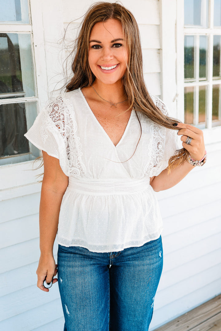 Calla Lace Peplum Top