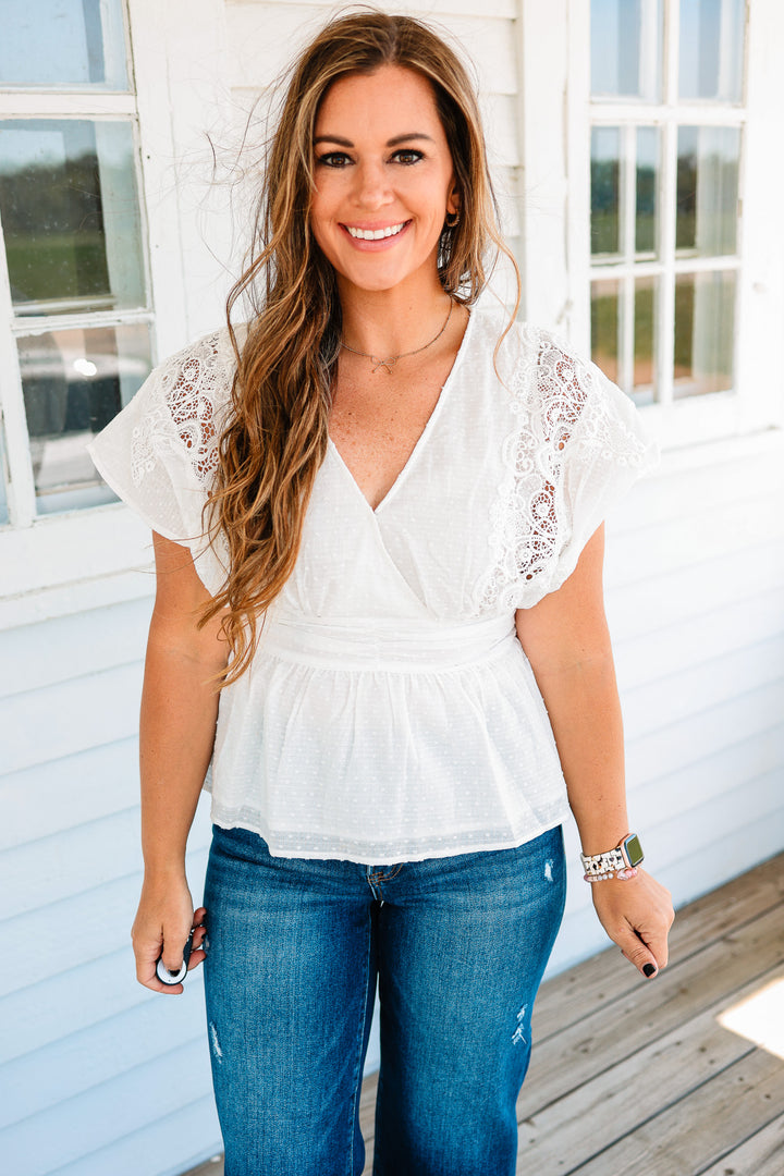 Calla Lace Peplum Top
