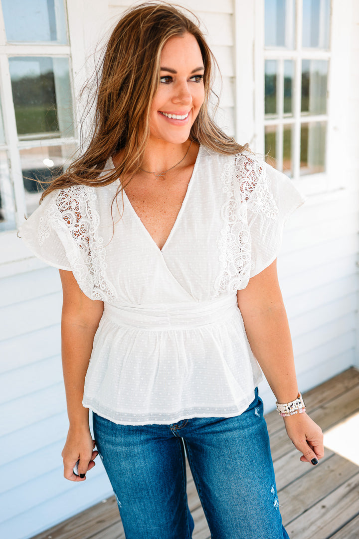 Calla Lace Peplum Top