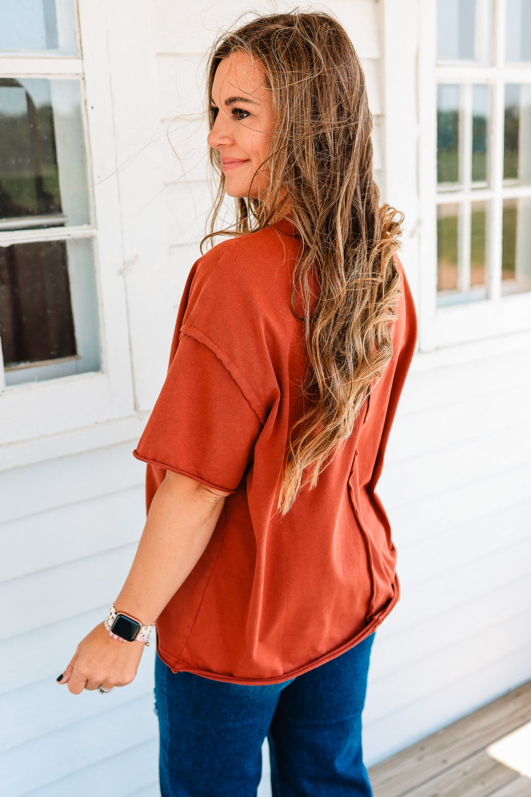 Boyfriend Tee - Rust