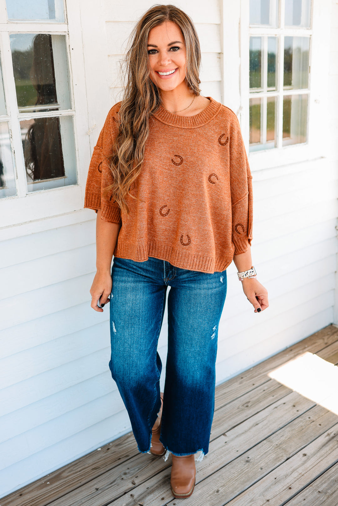 Horseshoe Embroidered Sweater